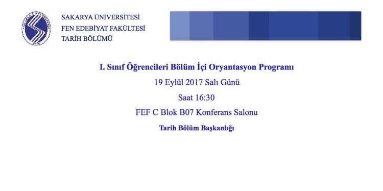 I. Sınıf Öğrencileri Bölüm İçi Oryantasyon Programı