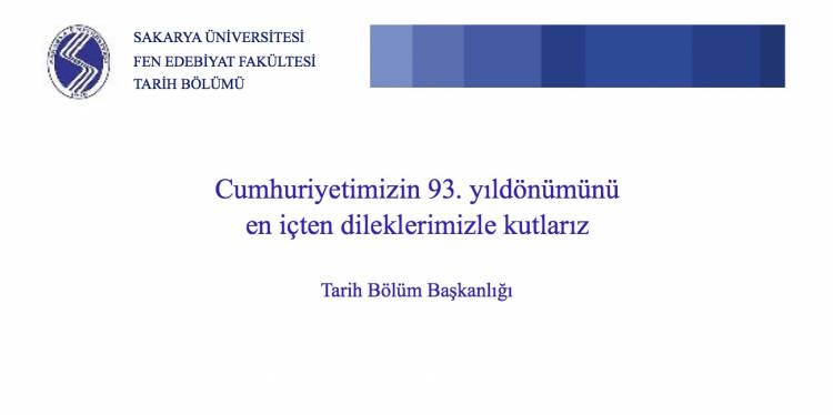 Cumhuriyet Bayramı Tebriği