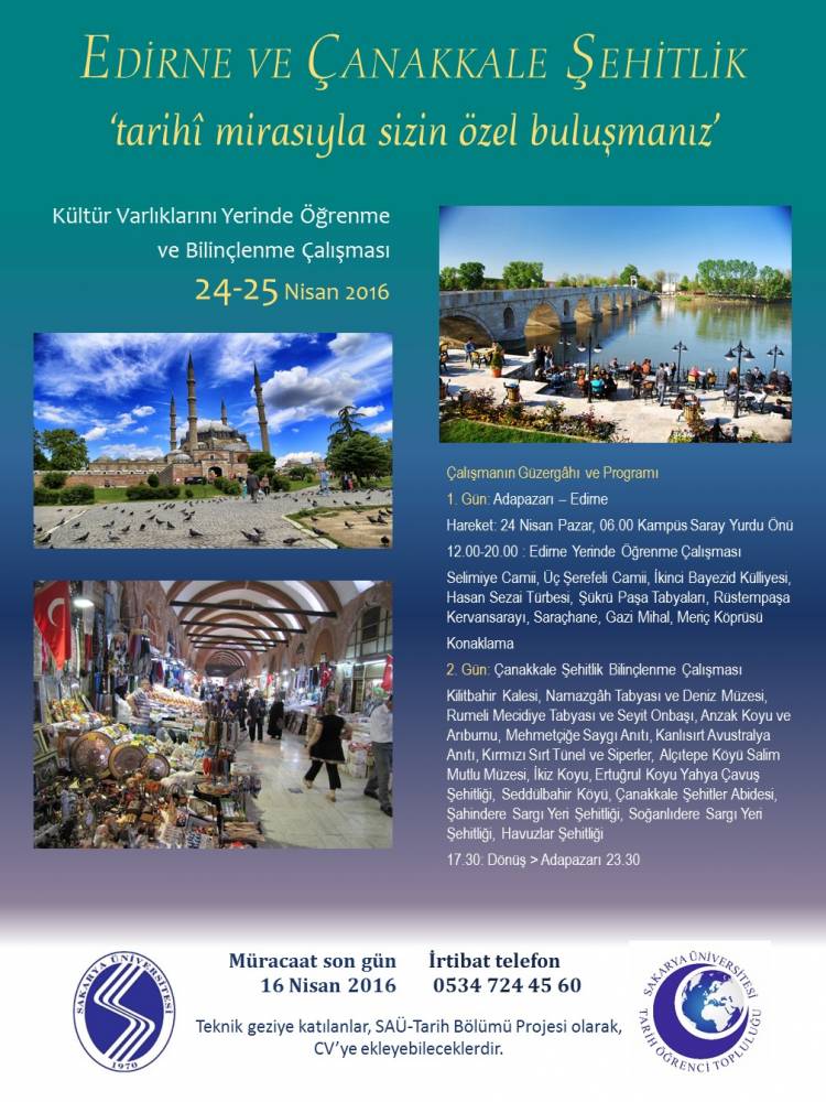 Edirne ve Çanakkale Gezisi