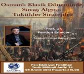 Tarih Bölümü Konferansları - 27 [Osmanlı Klasik Döneminde Savaş Algısı: Taktikler Stratejiler]